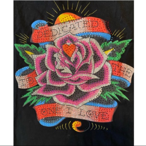 Ed Hardy Vintage Rhinestone Tee - Picture 4 of 6